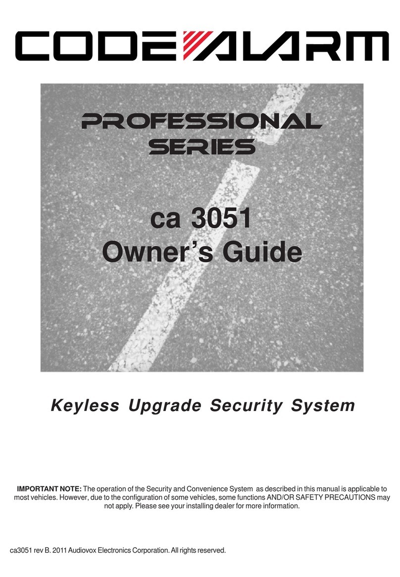 Code Alarm CA 3051 User manual