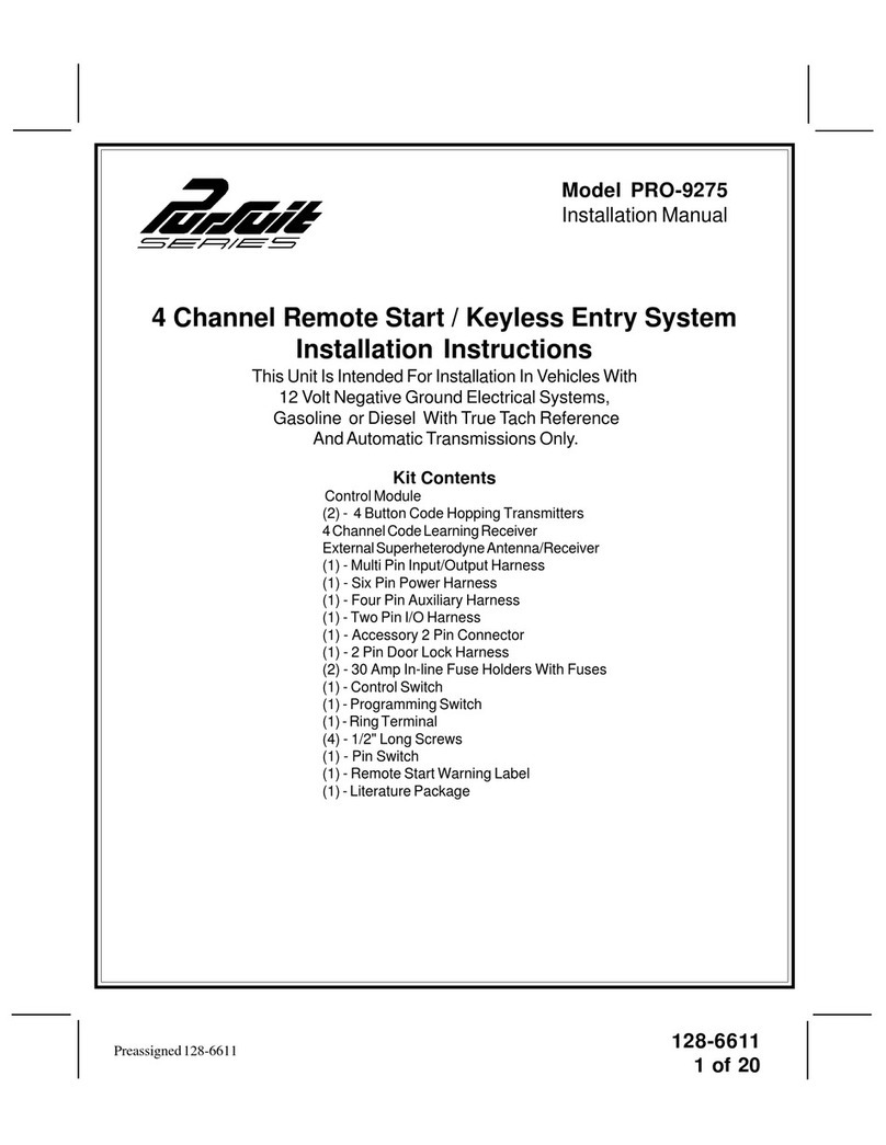 Audiovox Pursuit PRO-9275 User manual