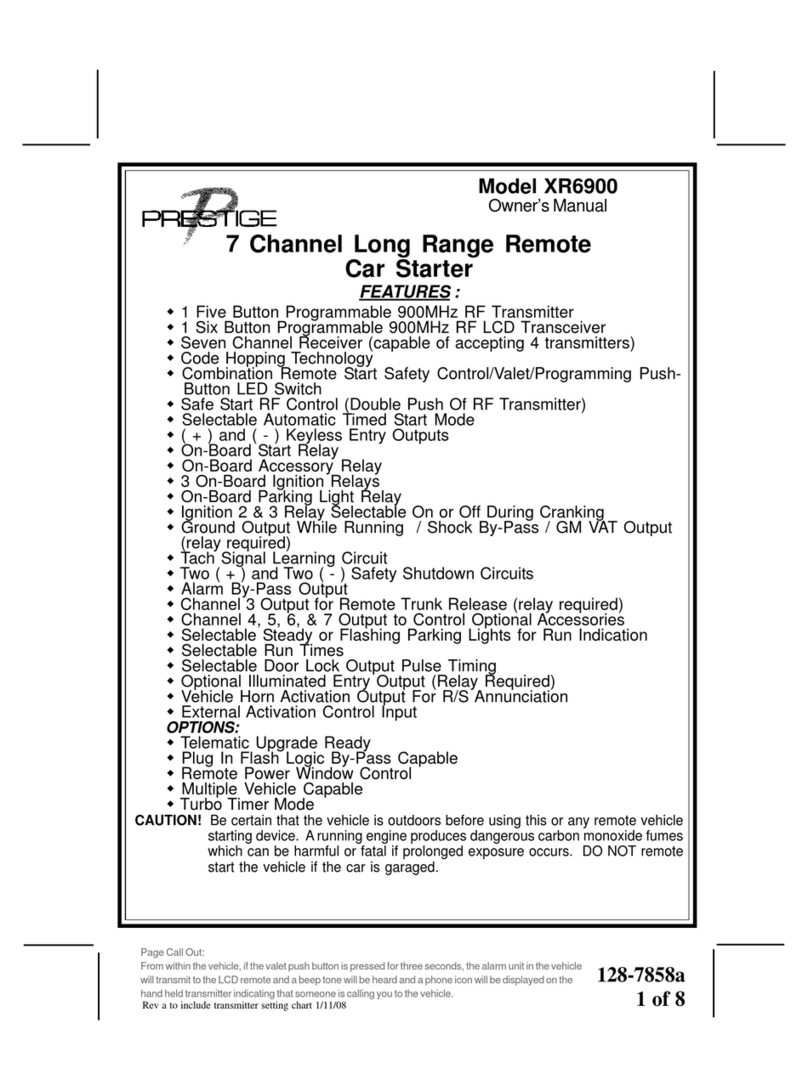 Audiovox Prestige Platinum XR6900 owner's manual