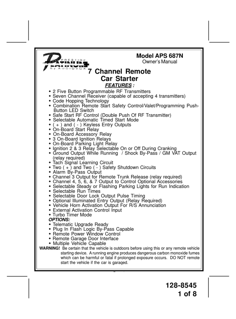 Prestige Prestige Platinum APS 687N owner's manual