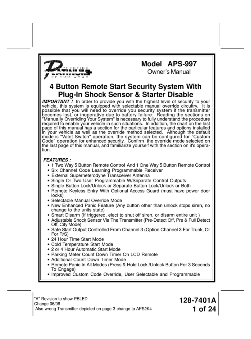 Prestige Prestige Platinum 128-7401A owner's manual