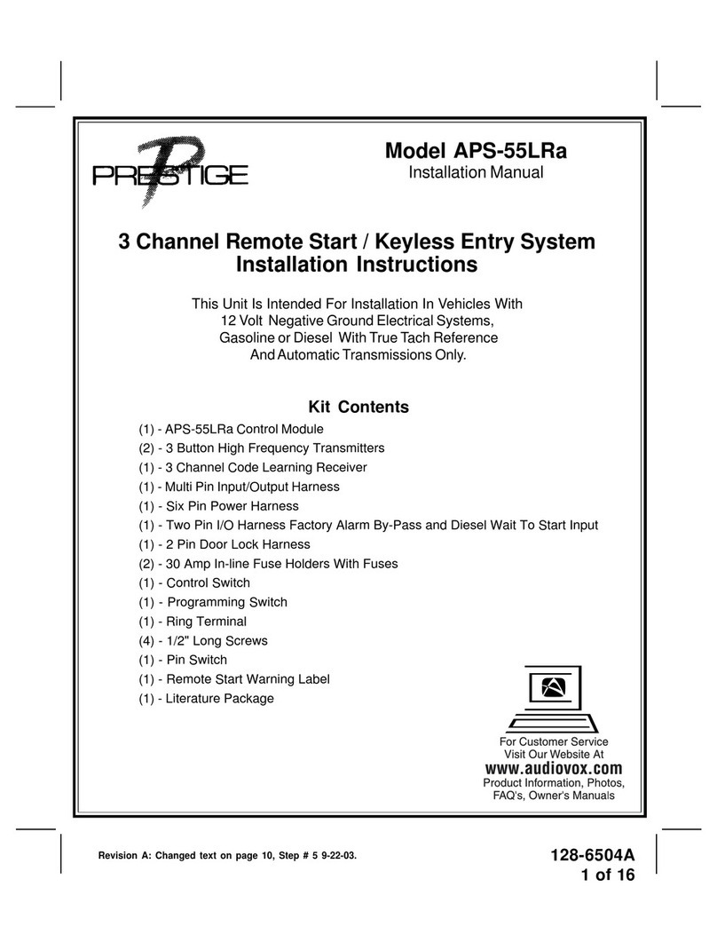 Audiovox Prestige APS-55LRa User manual