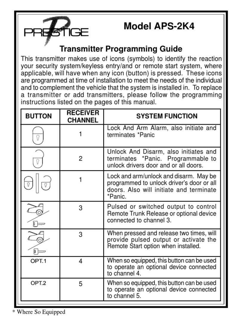 Audiovox Prestige APS-2K4 Operating instructions Audiovox Prestige APS-2K4 Operating instructions