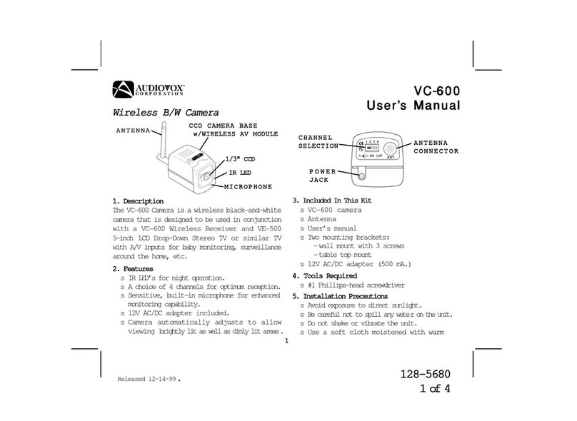 Audiovox VC-600 user manual