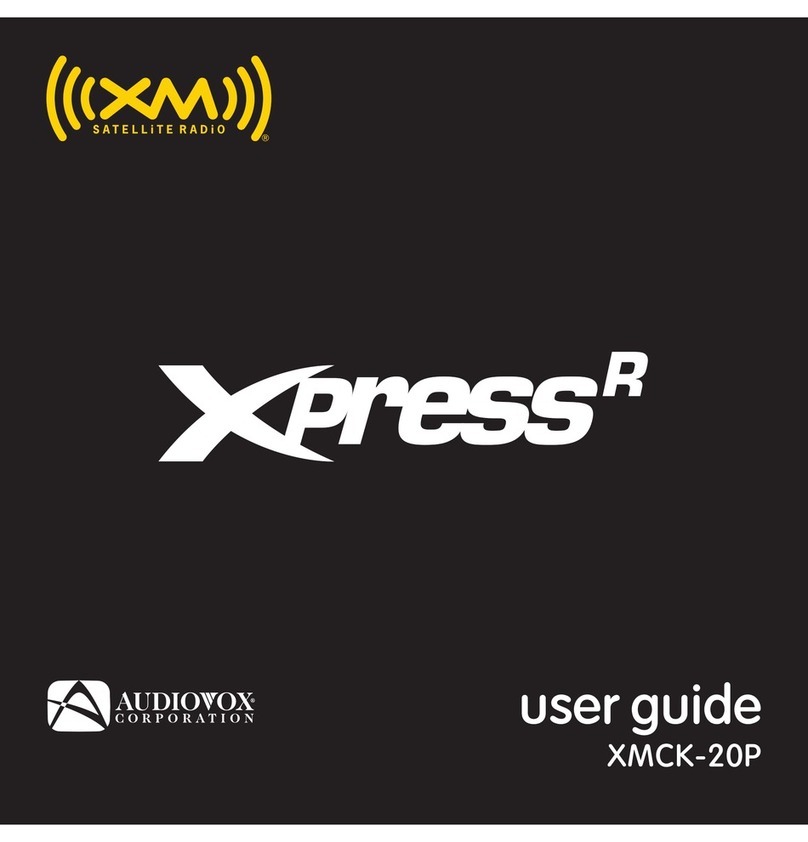 Audiovox XMCK20P - XPRESSR XM Radio Tuner User manual