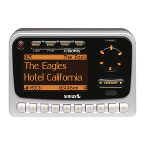 Audiovox Sirius SIR-PNP2 user guide