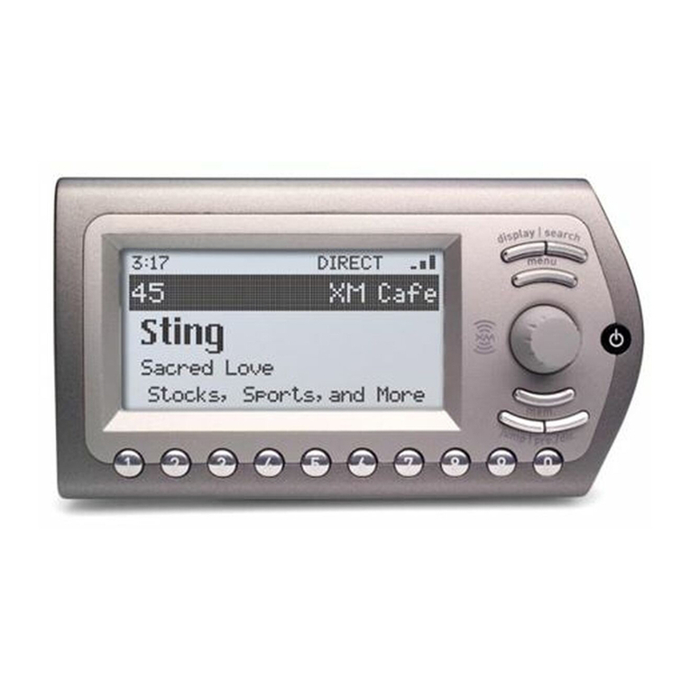 Audiovox Satellite Radio Receiver user guide