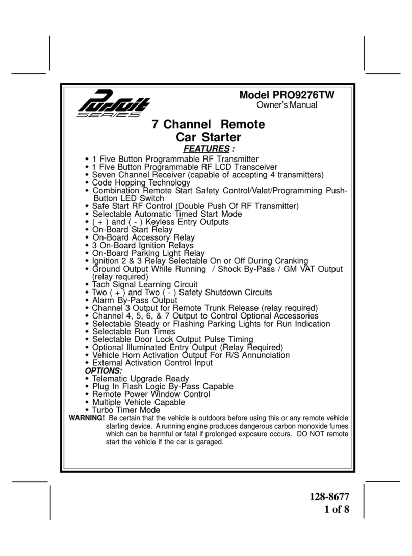 Audiovox PURSUIT PRO9276TW owner's manual