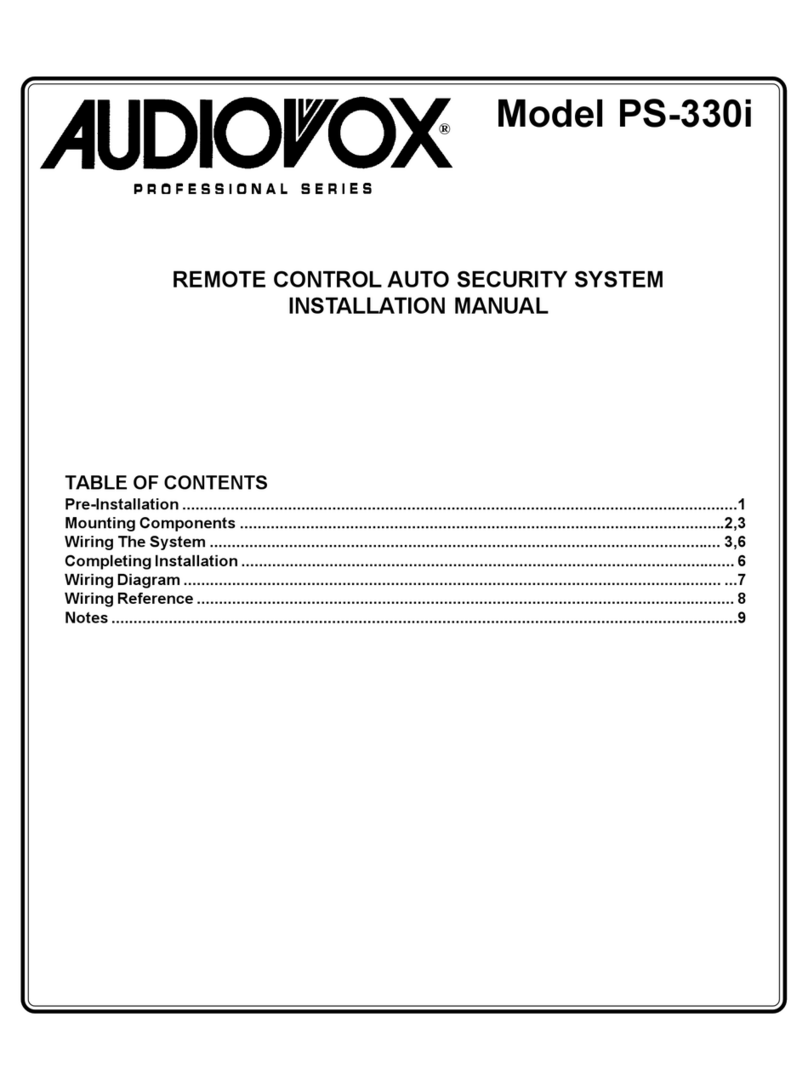 Audiovox Professional PS-330i installation manual