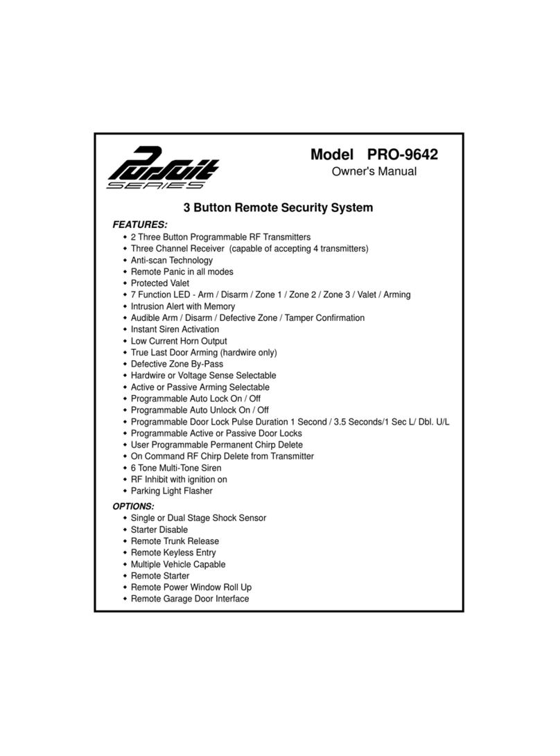 Audiovox Pursuit PRO-9642 owner's manual