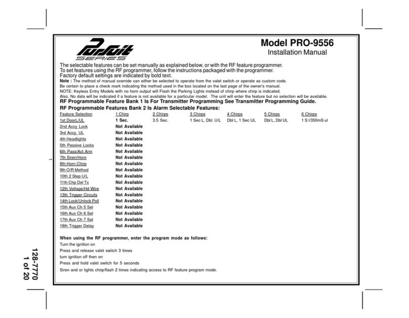 Audiovox Pursuit PRO-9556 User manual