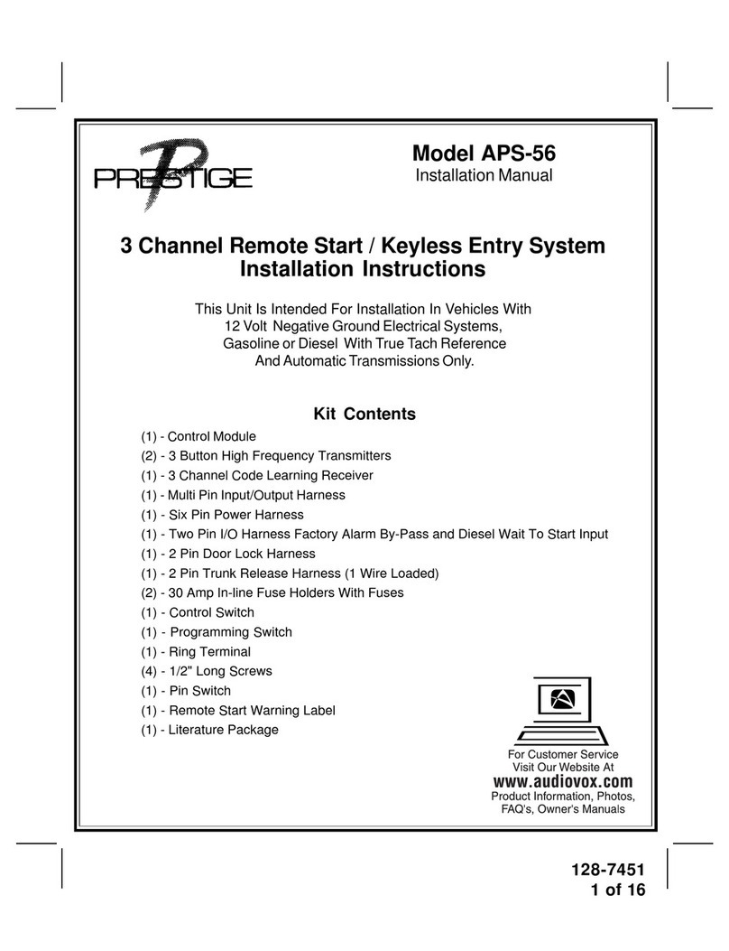 Audiovox Prestige APS-56 installation instructions