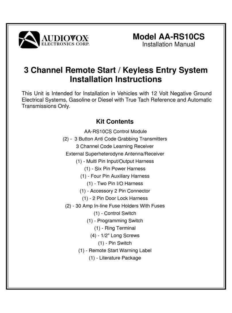 Audiovox AA-RS10CS User manual