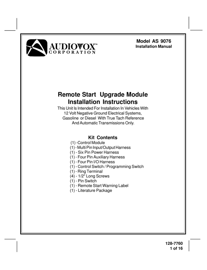 Audiovox 128-7760 User manual