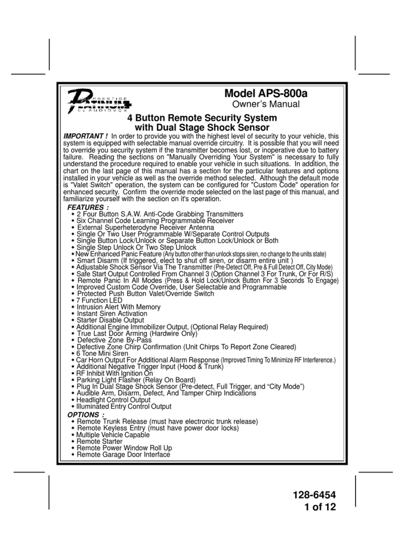Audiovox APA-800a owner's manual