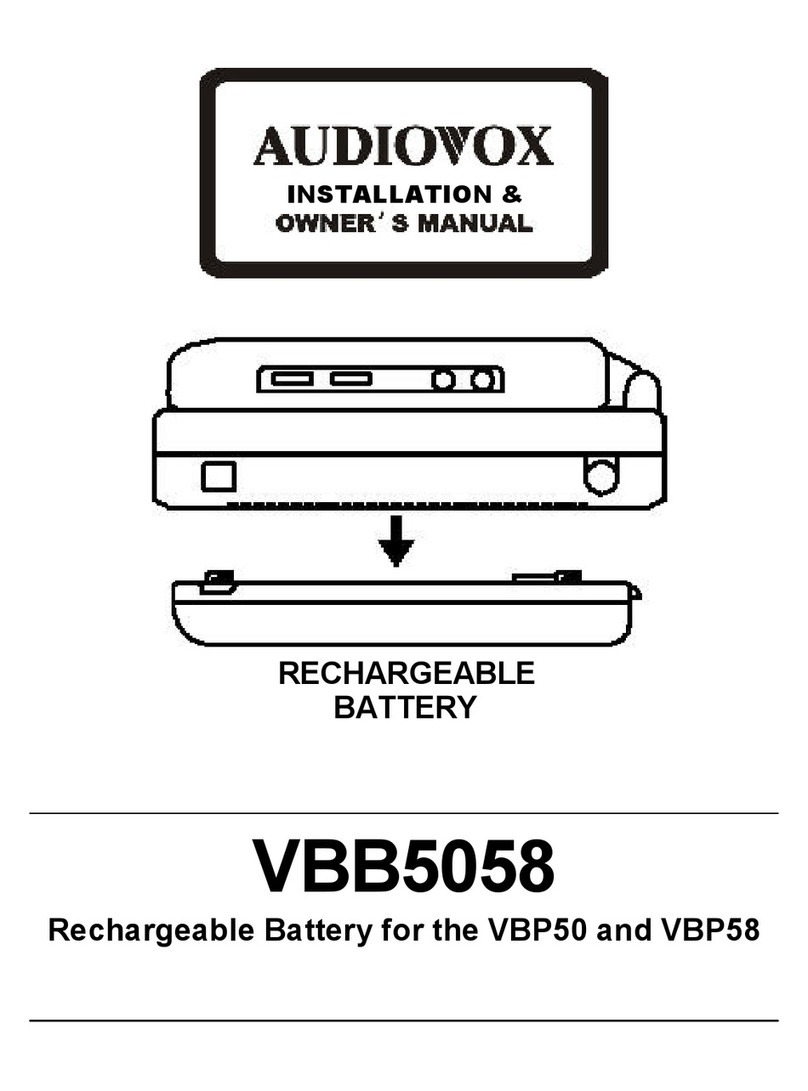 Audiovox VBP58 Operating instructions