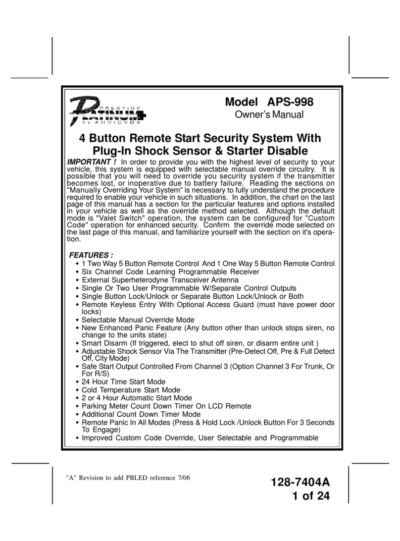Audiovox 128-7404A User manual