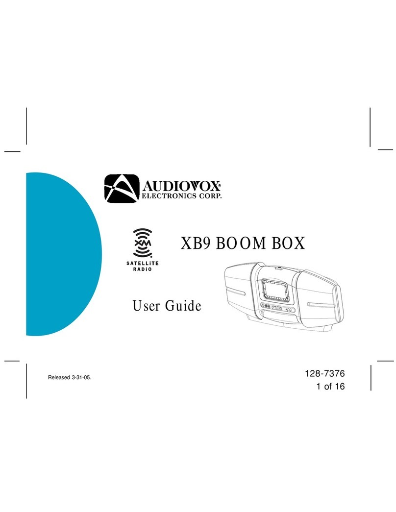 Audiovox 128-7376 User manual Audiovox 128-7376 User manual