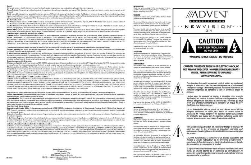 Advent NEWVISION 3.1 User manual