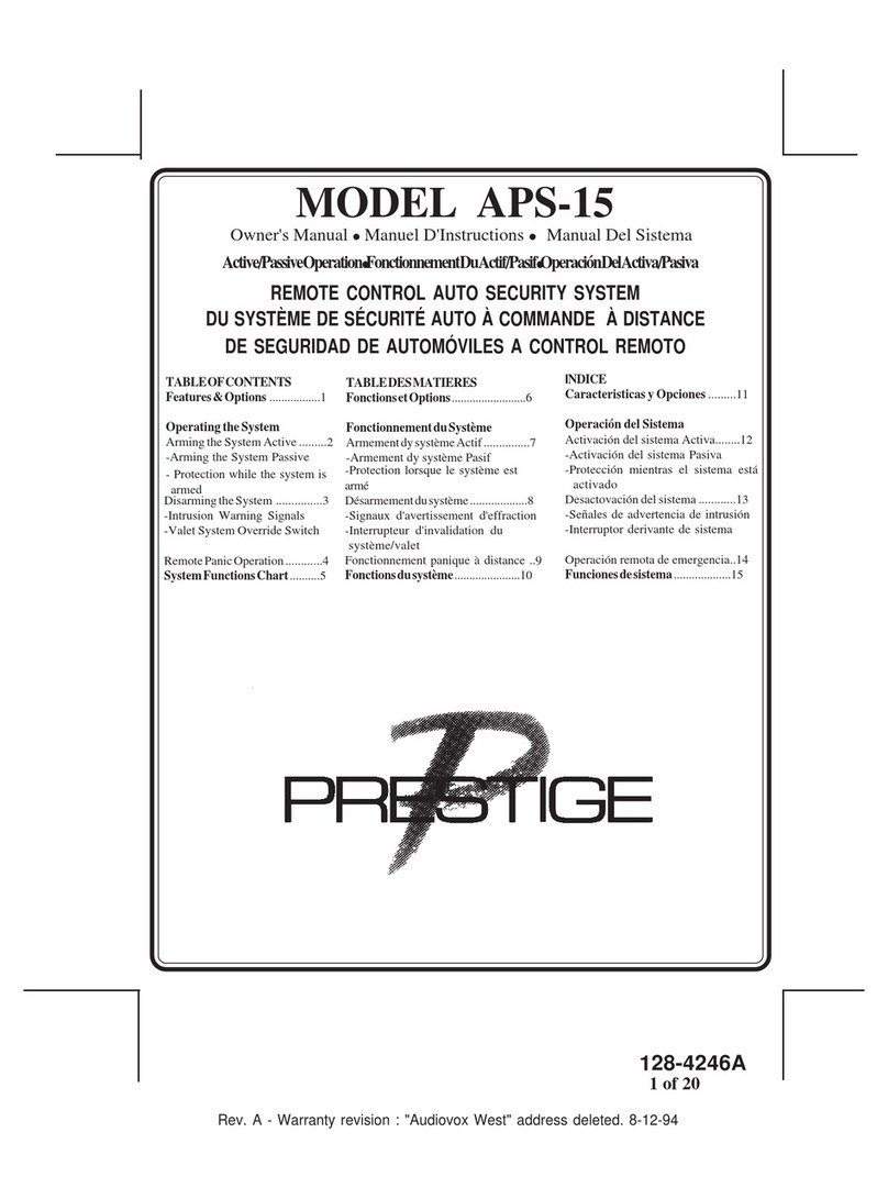 Prestige Prestige 128-4246A owner's manual