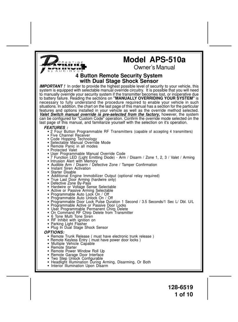 Audiovox Prestige Platinum APS-510a User manual Audiovox Prestige Platinum APS-510a User manual