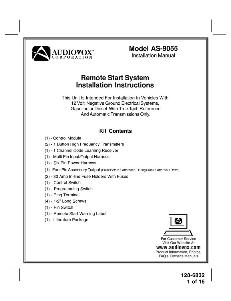 Audiovox AS-9055 installation instructions Audiovox AS-9055 installation instructions