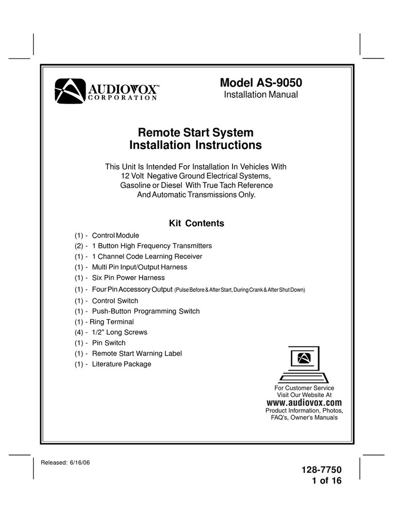 Audiovox AS-9050 User manual