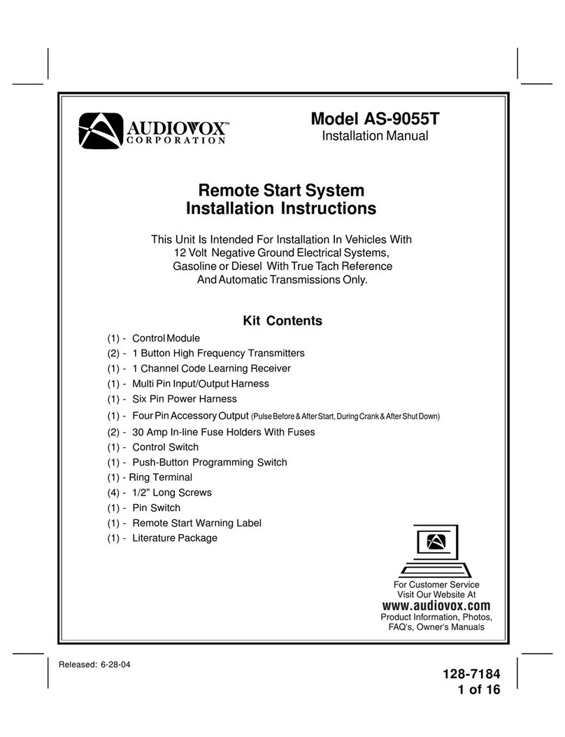 Audiovox AS-9055T installation instructions