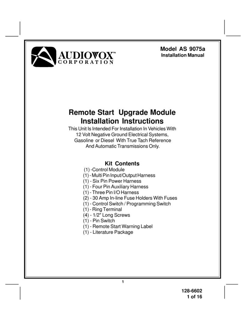 Audiovox AS 9075a User manual