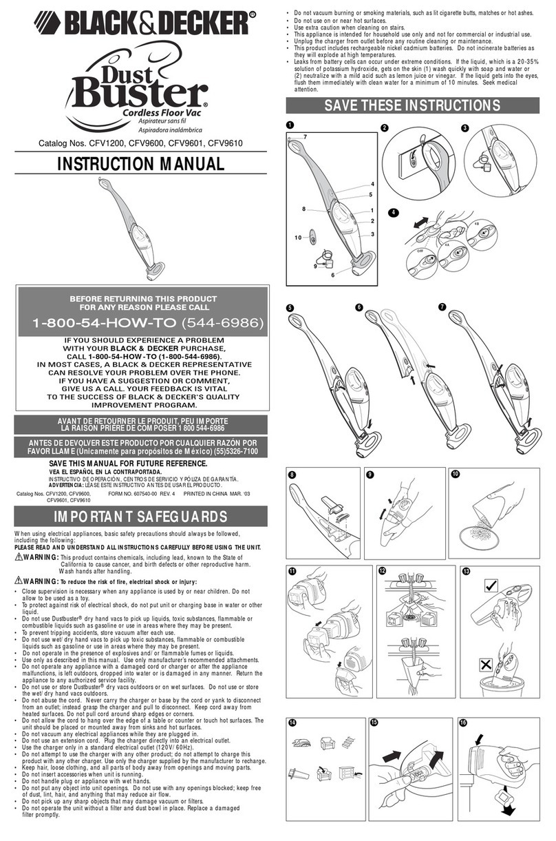 Black & Decker Dust Buster CFV1200 User manual
