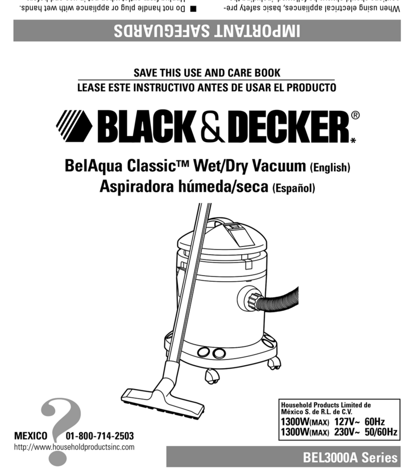 Black & Decker BelAqua Classic BEL3000A Series Installation instructions