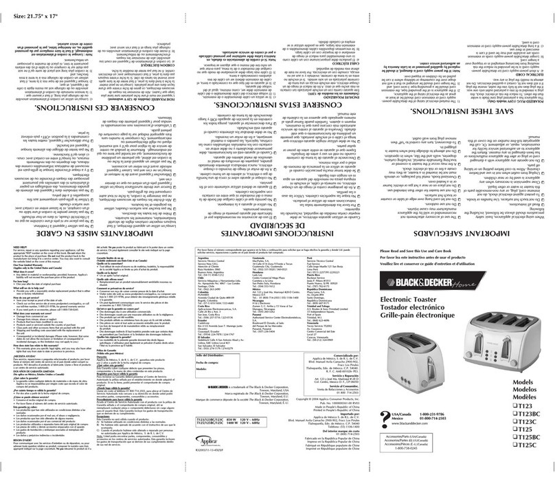 Black & Decker T123 Installation instructions