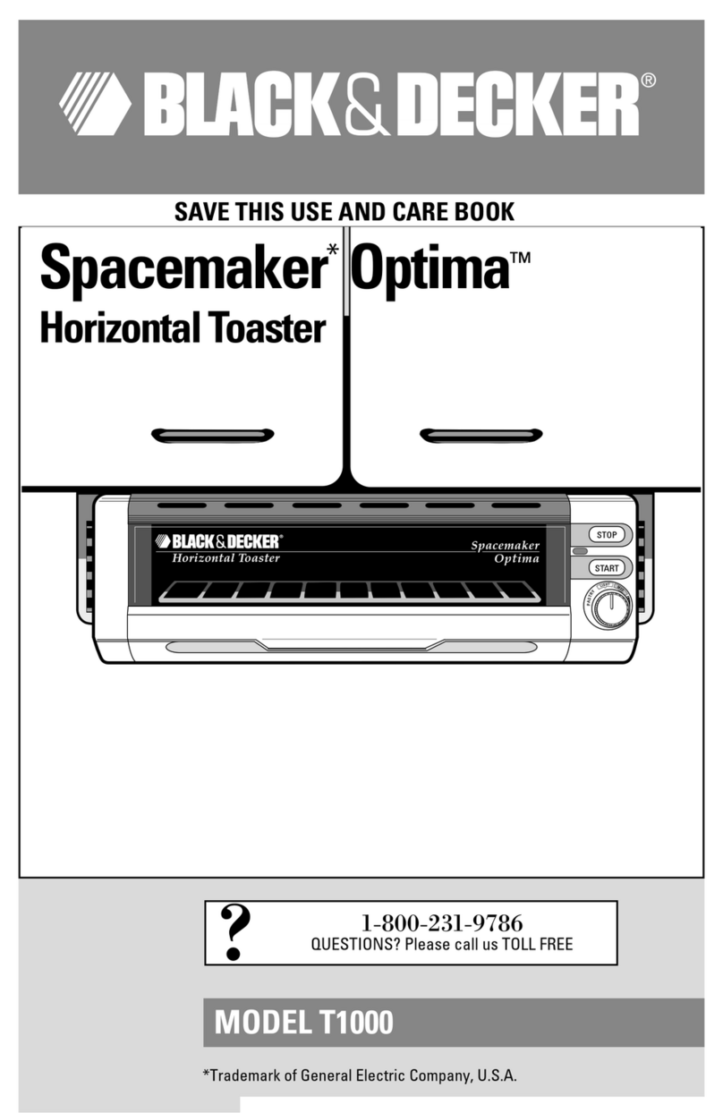 Black & Decker Spacemaker Optima T1000 Installation instructions