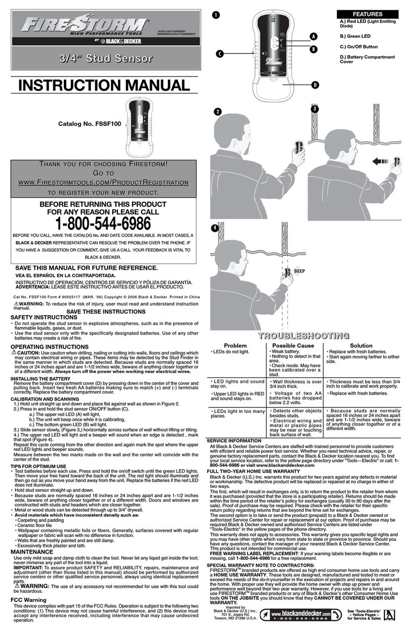 Black & Decker Fire Storm FSSF100 instruction manual
