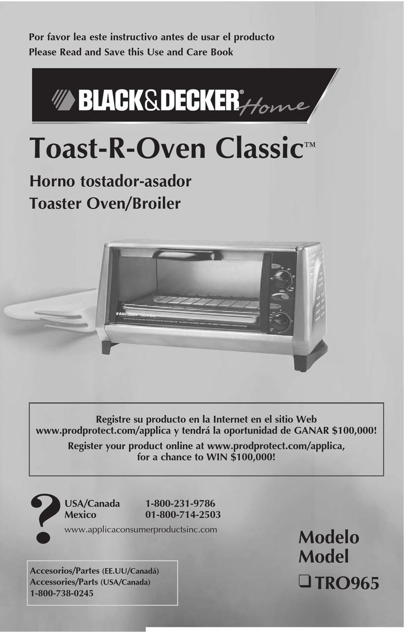 Black & Decker Toast-R-Oven Classic TRO965 Installation instructions