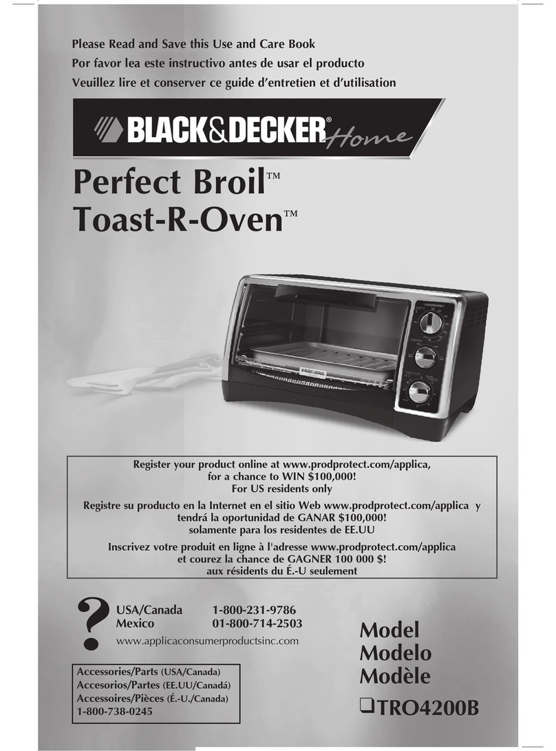 Black & Decker Perfect Broil Toast-R-Oven TRO4200B Installation instructions