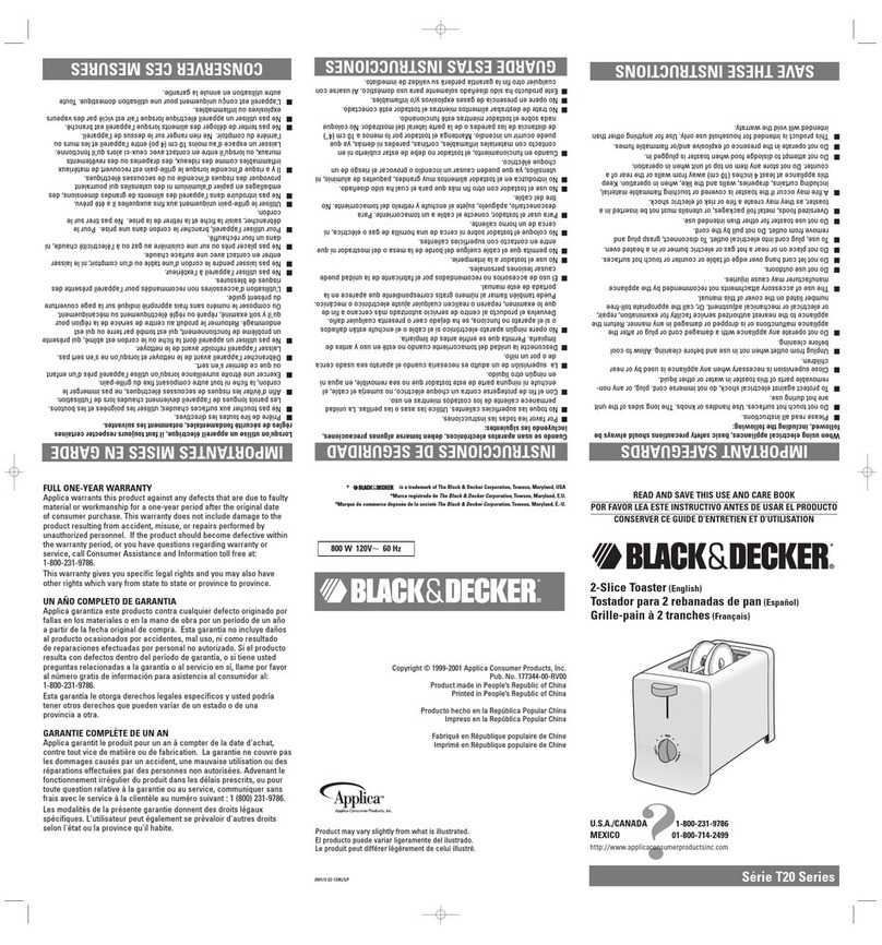 Black & Decker T20 Series Installation instructions