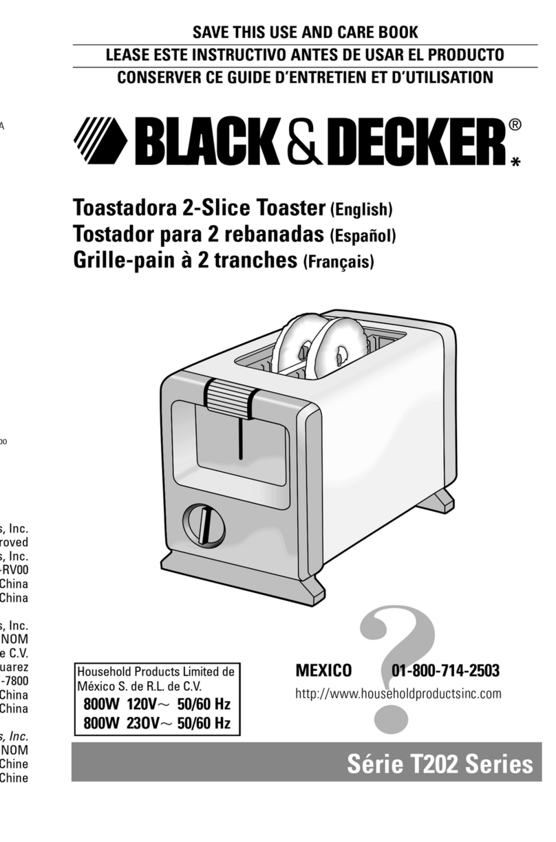 Black & Decker T202 Series Installation instructions