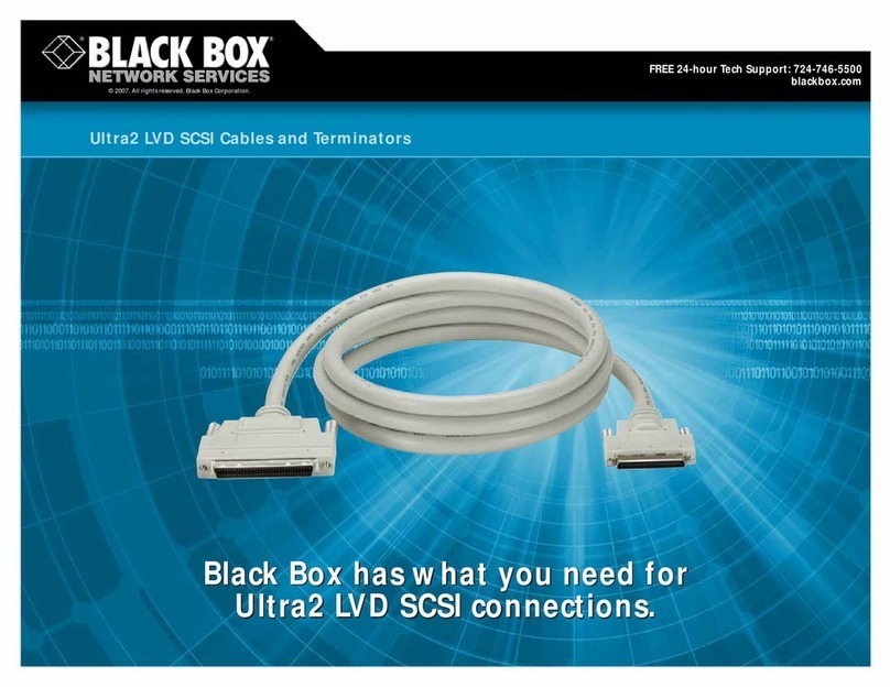 Black Box Ultra2 LVD SCSI Cables and Terminators User manual Black Box Ultra2 LVD SCSI Cables and Terminators User manual