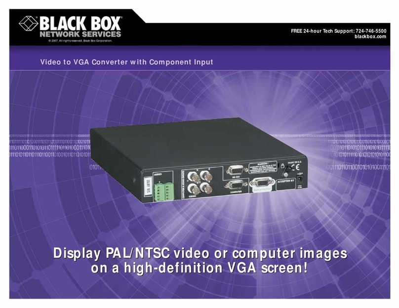 Black Box Video to VGA Converter User manual