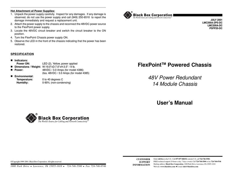 Black Box FlexPoint LMC200A-2PS-DC user manual