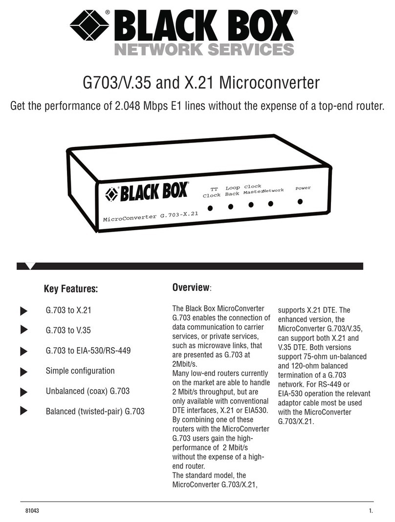 Black Box G.703/V.35 User manual