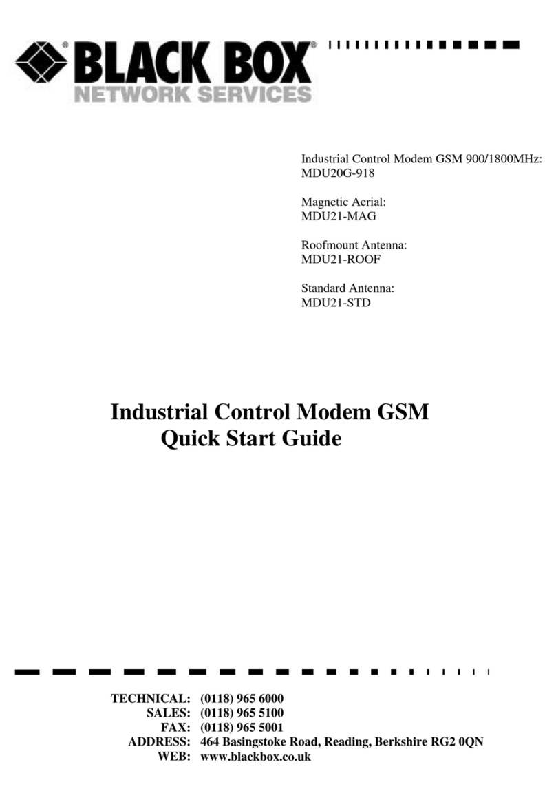 Black Box Industrial Control MDU20G-918 User manual