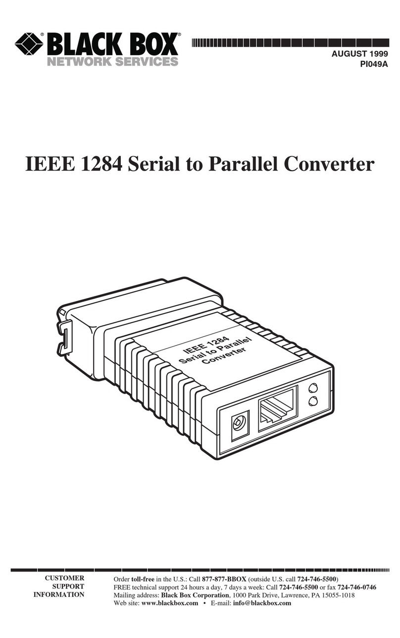 Black Box IEEE 1284 User manual Black Box IEEE 1284 User manual