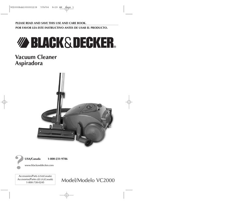 Black & Decker VC2000 Use and care book