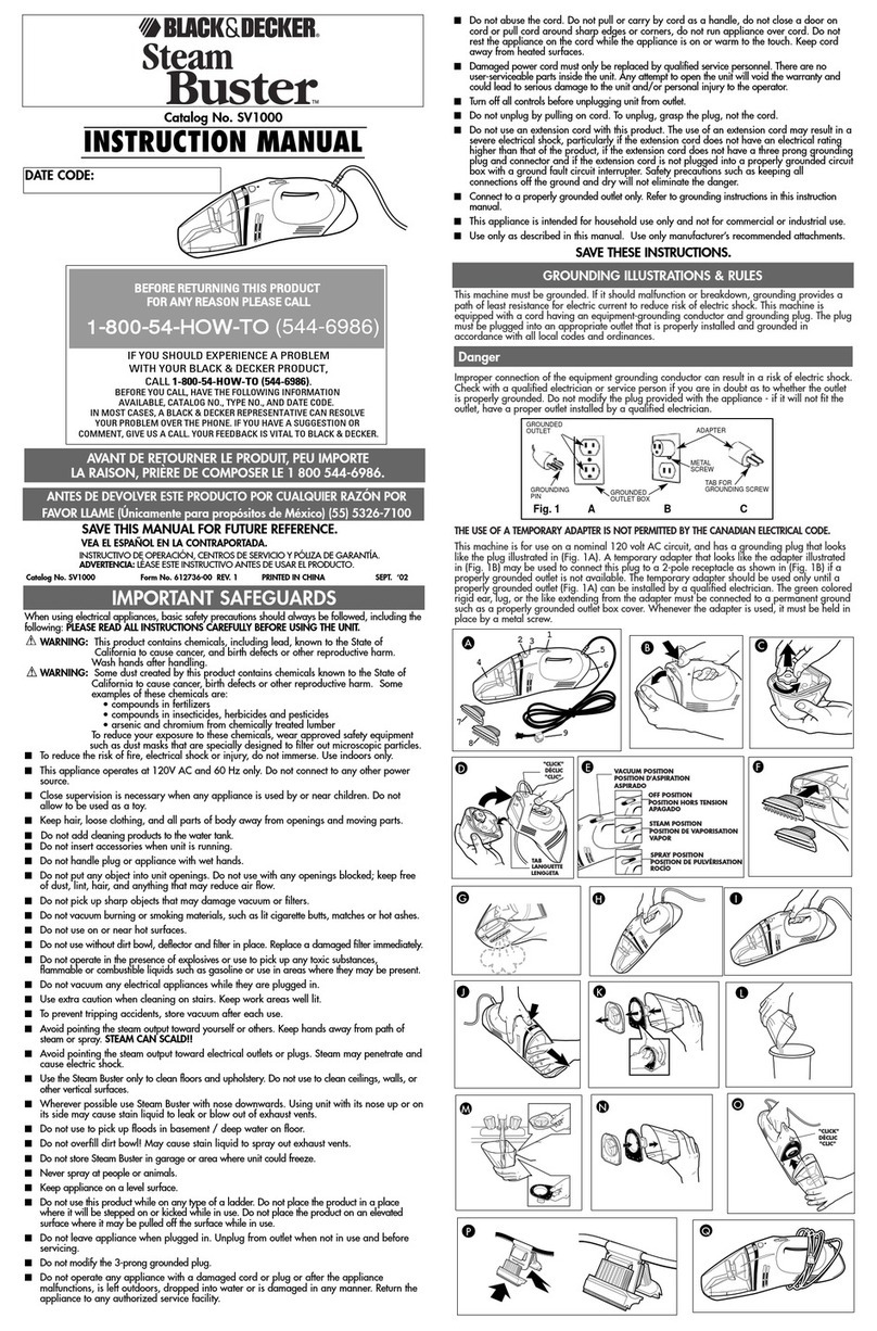 Black & Decker SteamBuster 612736-00 User manual