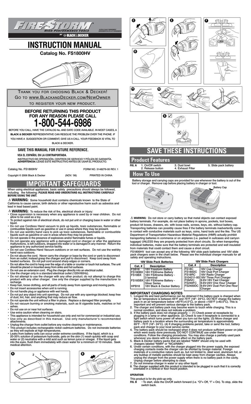 Black & Decker Fire Storm 5148276-00 User manual