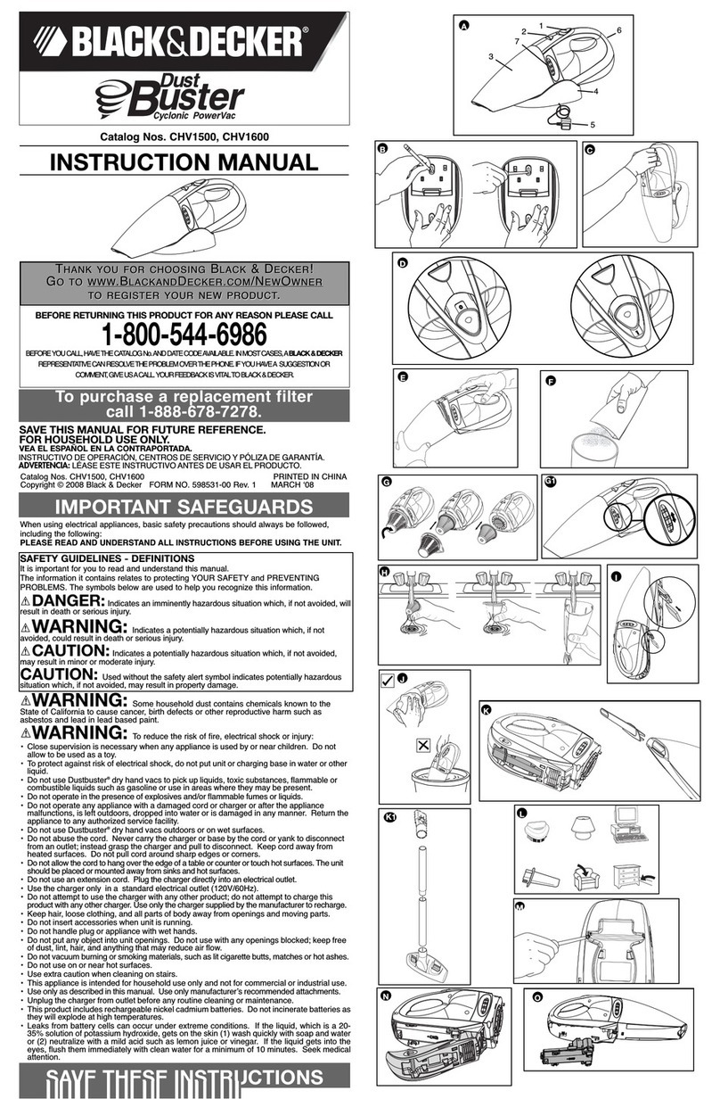 Black & Decker Dust Buster 598531-00 instruction manual