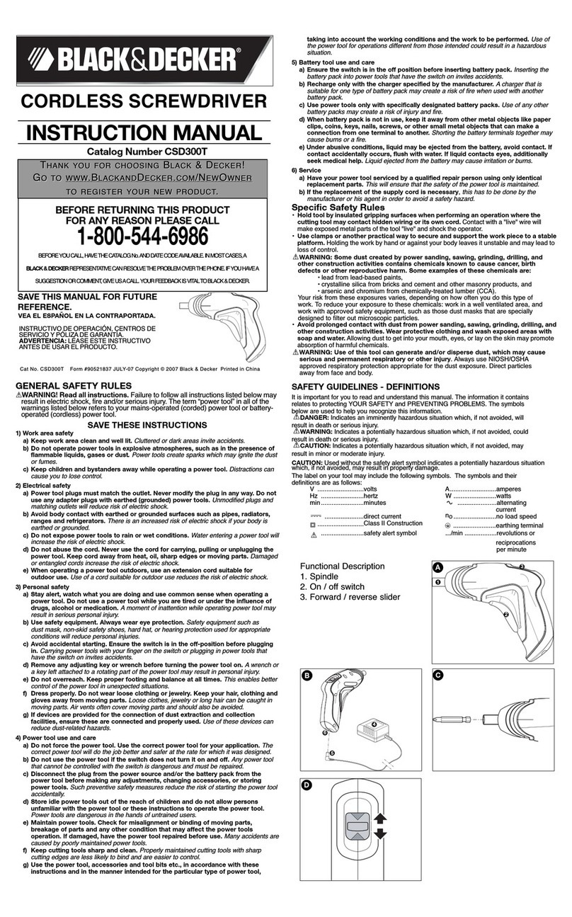 Black & Decker 90521837 User manual