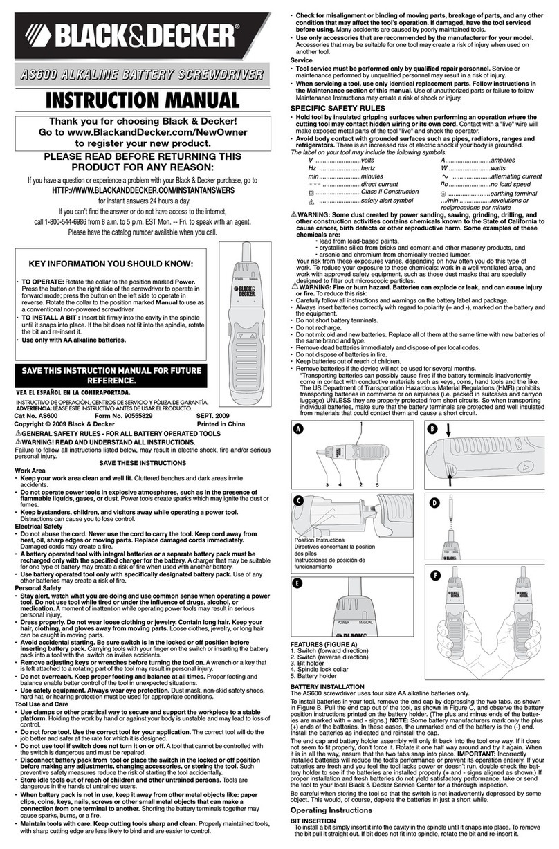 Black & Decker AS600 User manual